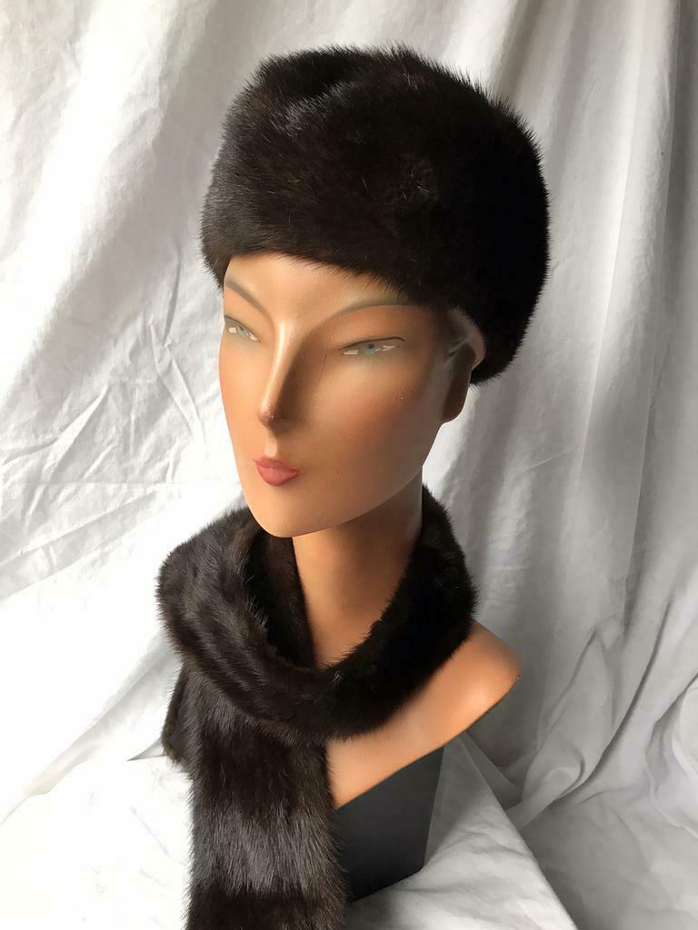 Vintage : Toque en vison avec son écharpe, Kleding | Dames, Mutsen, Sjaals en Handschoenen, Nieuw, Muts, Maat 38/40 (M), Ophalen of Verzenden