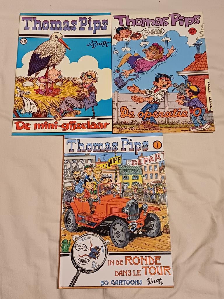 3 strips Thomas Pips in nieuwstaat, Boeken, Stripverhalen, Meerdere stripboeken, Ophalen of Verzenden, Nieuw, Buth