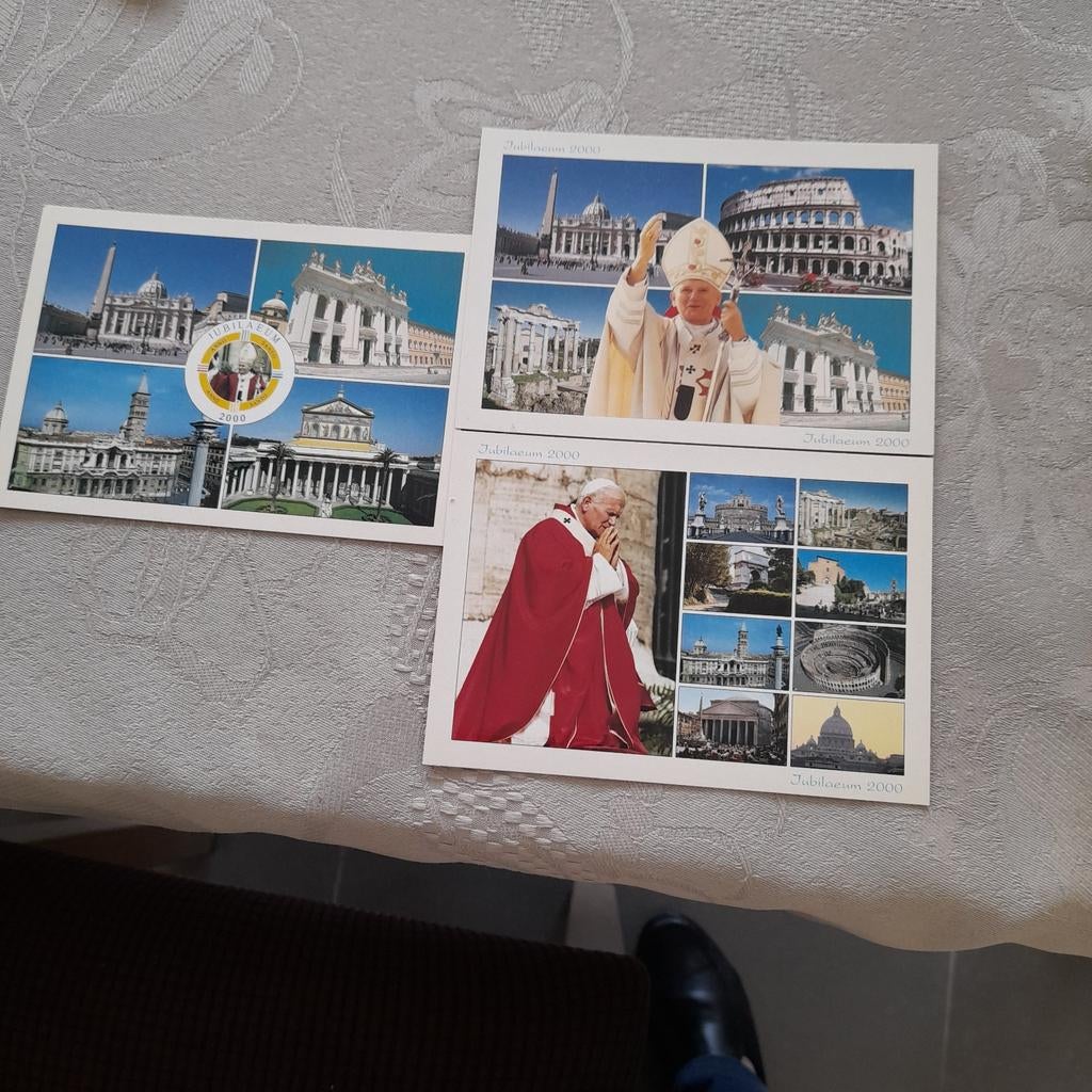 3 zichtkaarten Julilaeum 2000 Rome. (lot), Verzamelen, Ophalen of Verzenden