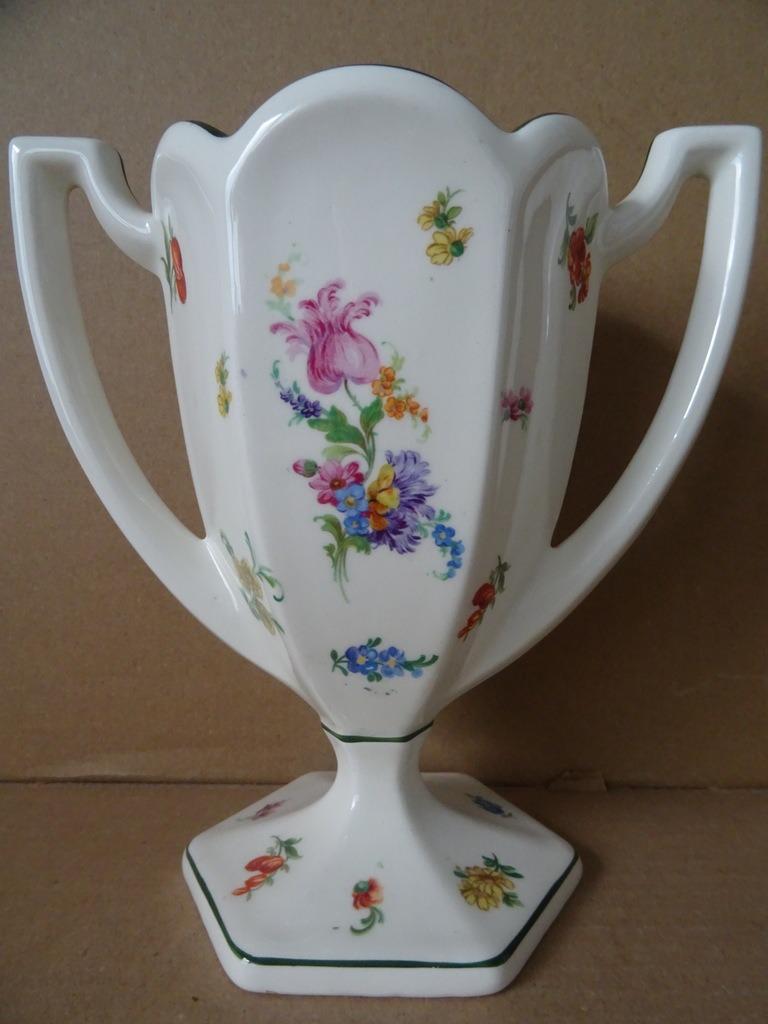 Antieke vaas kelkvaas antieke porseleinen vaas 19cm 1930, Ophalen of Verzenden