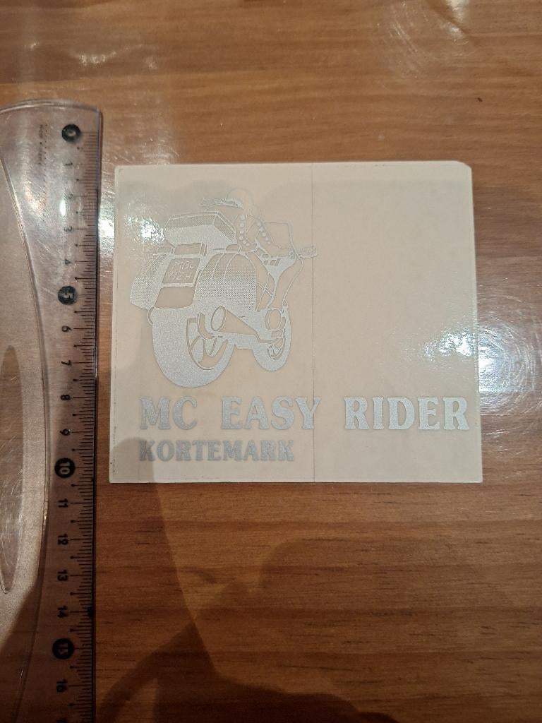 Vintage sticker MC Easy rider Kortemark moto, Enlèvement ou Envoi, Comme neuf, Voiture ou Moto