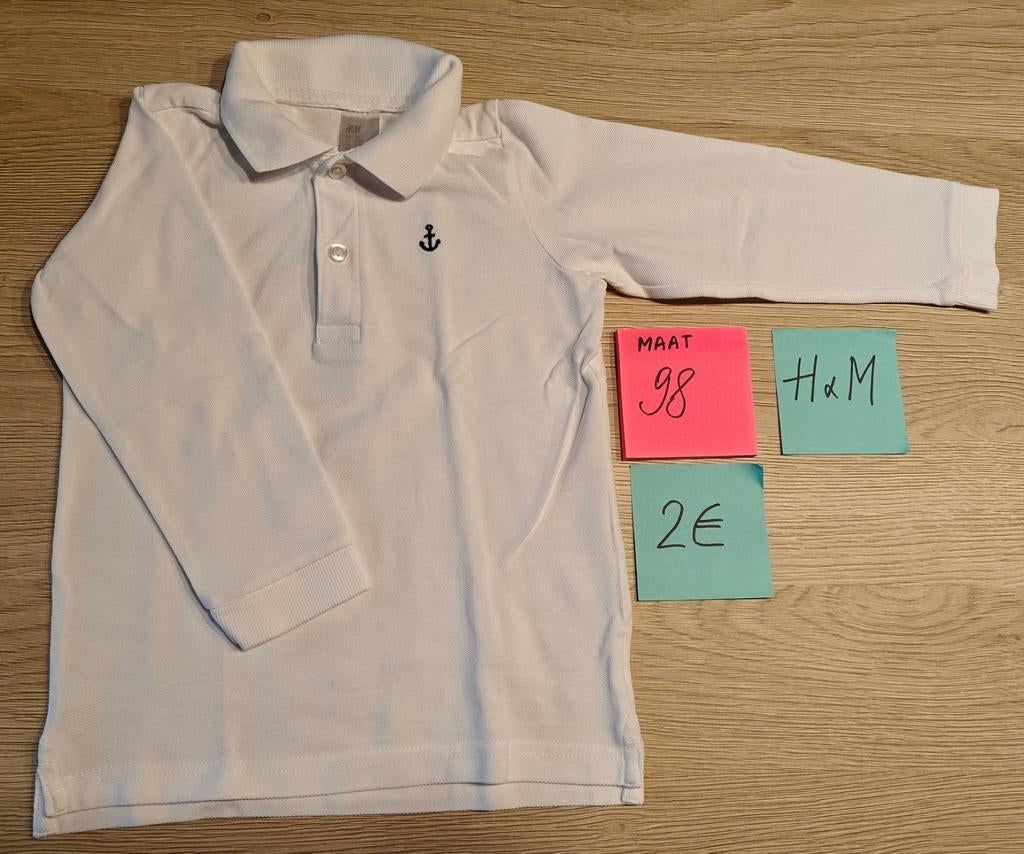 Polo lange mouwen H&M - maat 98, Kinderen en Baby's, Kinderkleding | Maat 98, H&M, Ophalen of Verzenden, Zo goed als nieuw, Shirt of Longsleeve