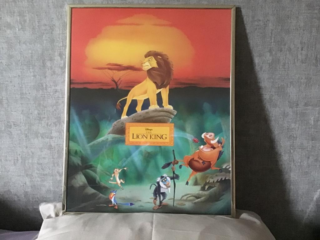 Cadre le roi lion, Collections, Enlèvement, Le Roi Lion ou Le Livre de la Jungle, Comme neuf, Image ou Affiche