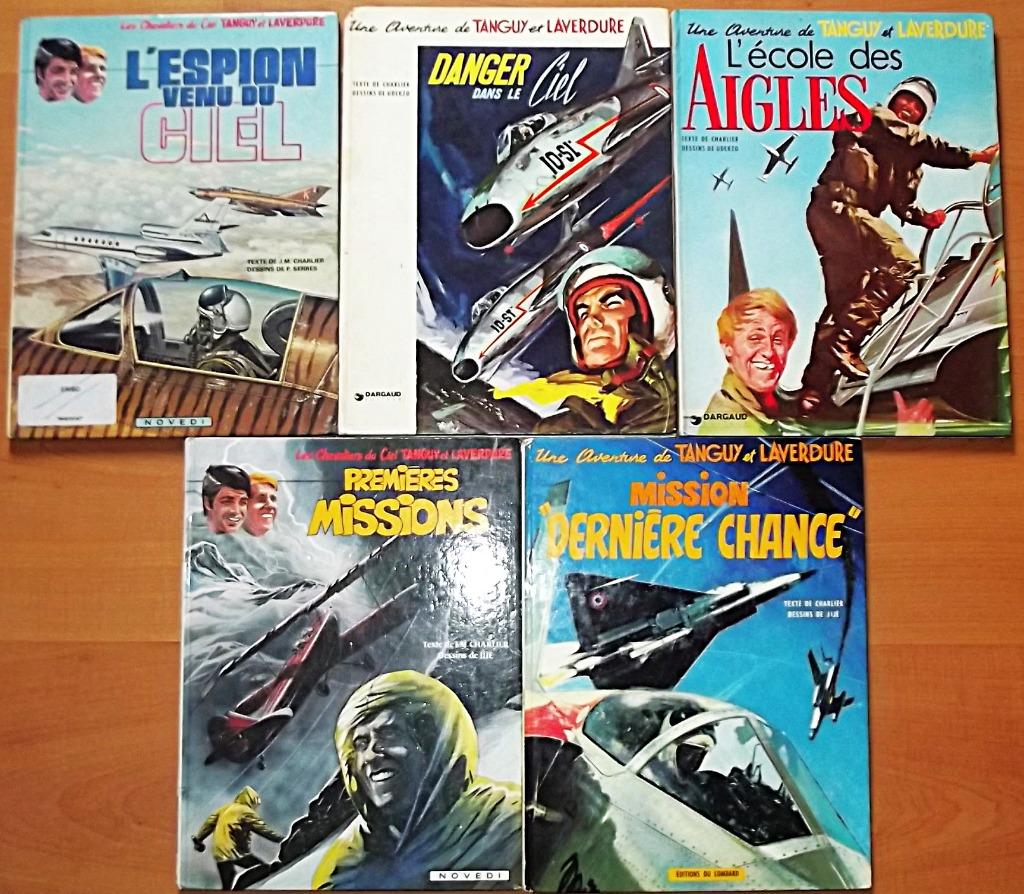 Albums Tanguy et Laverdure "Les Chevaliers du Ciel", Livres, Plusieurs BD, Enlèvement ou Envoi, Utilisé, Charlier - Uderzo