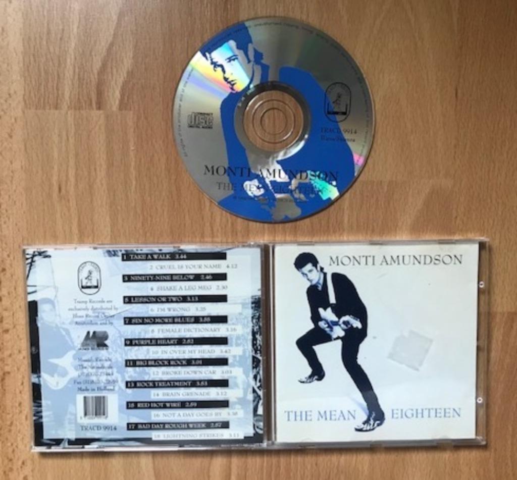 CD MONTI AMUNDSON - THE MEAN EIGHTEEN - BLUES ROCK MUNICH, Ophalen of Verzenden, Gebruikt, Blues