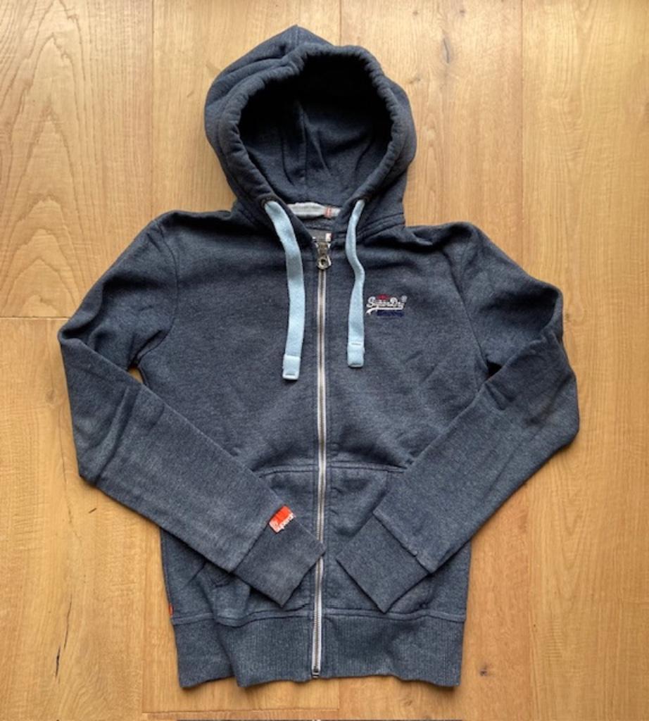 Sweat Superdry bleu chiné Taille XS, Enlèvement ou Envoi, Porté, Bleu, Taille 46 (S) ou plus petite