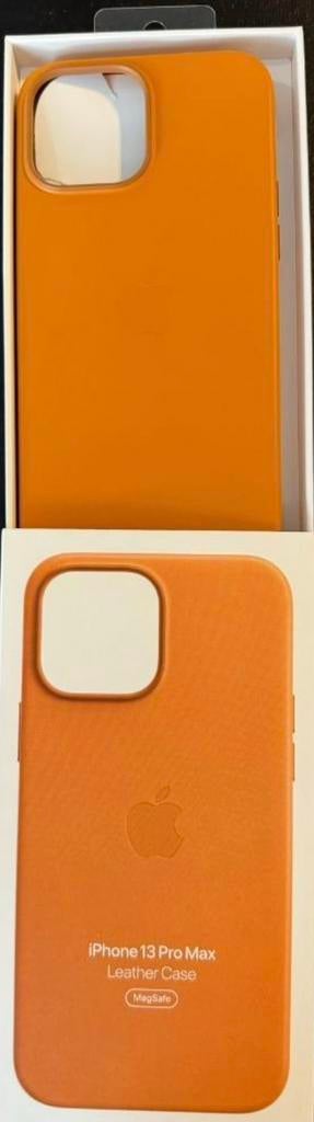 Housse iPhone 13 Pro Max officielle en cuir orange NEUVE, Enlèvement, Neuf, IPhone 13 Pro Max, Façade ou Cover