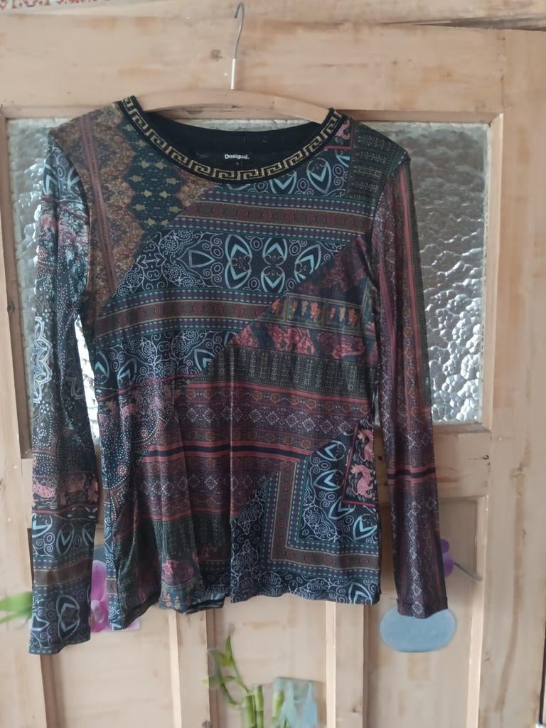 Blouse multicolore Desigual, Enlèvement ou Envoi, Autres couleurs, Taille 36 (S), Comme neuf