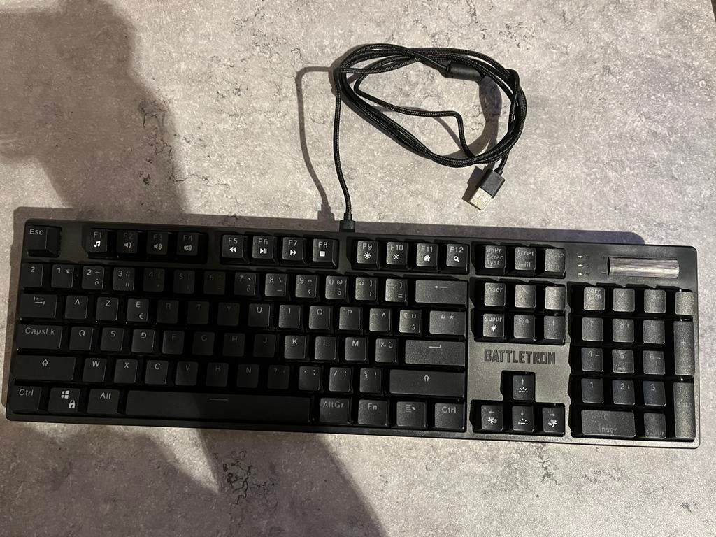 Gaming toetsenbord Battletron, Neuf, Clavier gamer, Azerty, Enlèvement