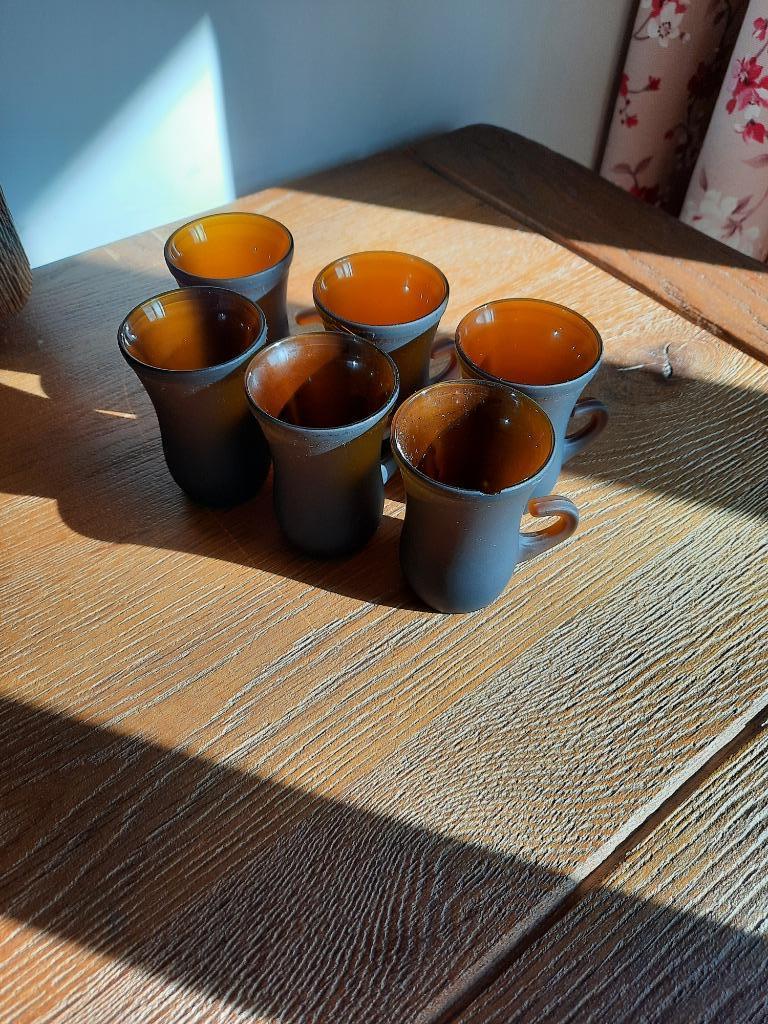 tasse à expresso italienne Vintage année 60, Enlèvement ou Envoi, Utilisé, Verre
