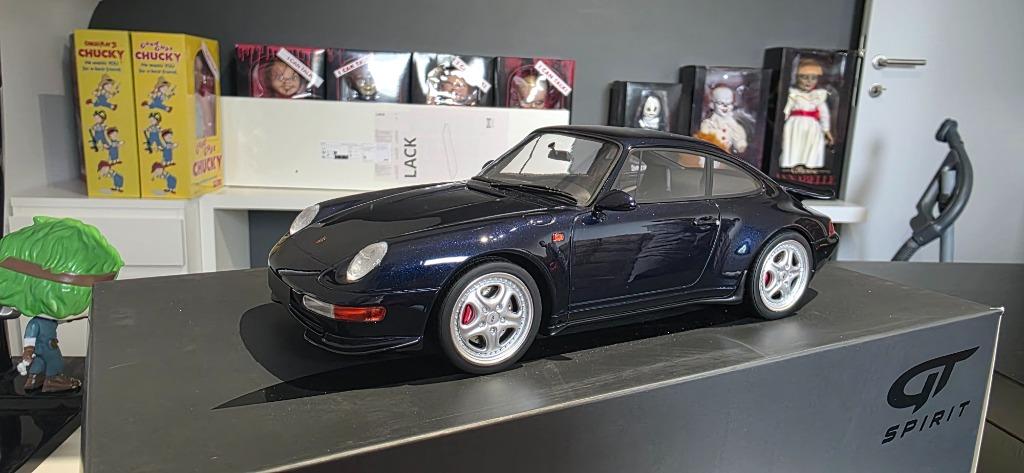 Porsche 911 (993) RS midnight bleu 1/18 Gt-Spirit, Ophalen of Verzenden, Zo goed als nieuw, Auto, Overige merken
