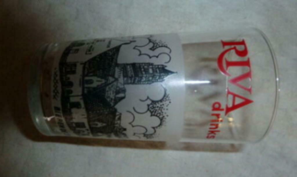 #A Limonade glas RIVA DRINKS Bieren De Splenter Putje Brugge, Ophalen of Verzenden, Nieuw, Frisdrankglas
