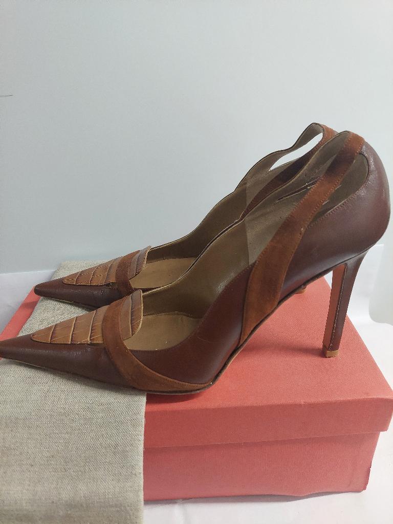 416C* VALENTINO vintage authentieke brunettes (41), Kleding | Dames, Pumps, Overige kleuren, Verzenden, Zo goed als nieuw