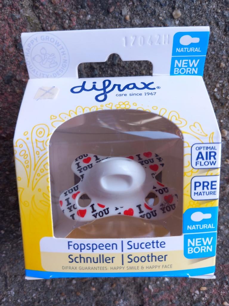 Fopspeen Difrax natural newborn, Ophalen, Zo goed als nieuw