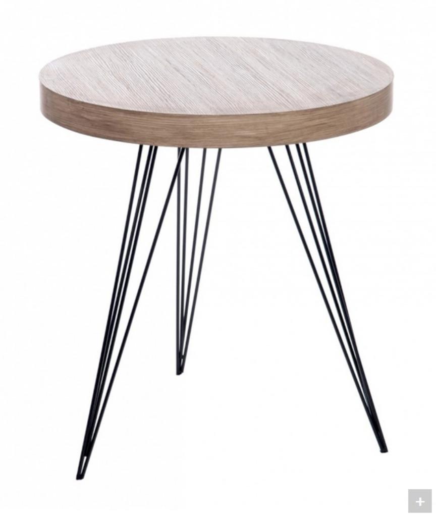 Ronde bijzettafel, Ophalen, Zo goed als nieuw, Rond, Hout