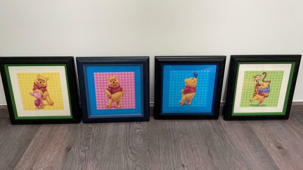 4 kaders winnie the pooh, Ophalen, Zo goed als nieuw