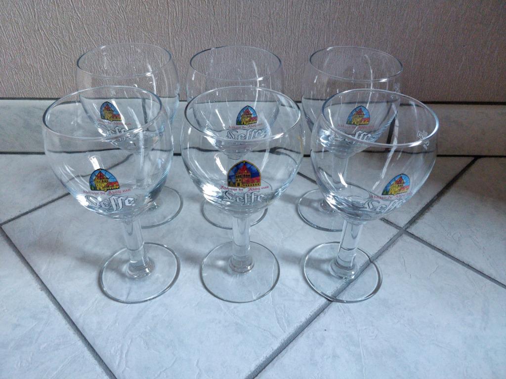 6x Leffe Glazen, Ophalen of Verzenden, Zo goed als nieuw, Bierglas