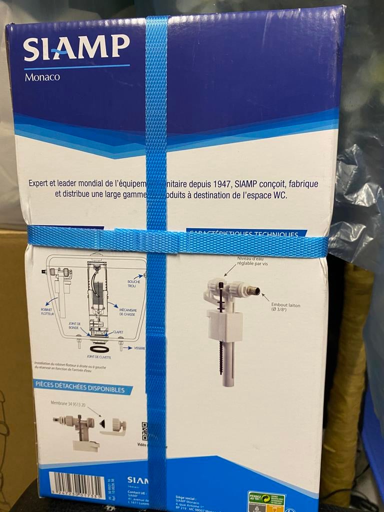 Robinet flotteur WC SIAMP – Compact & Silencieux (Neuf), Bricolage & Construction, Sanitaire, Enlèvement ou Envoi, Comme neuf