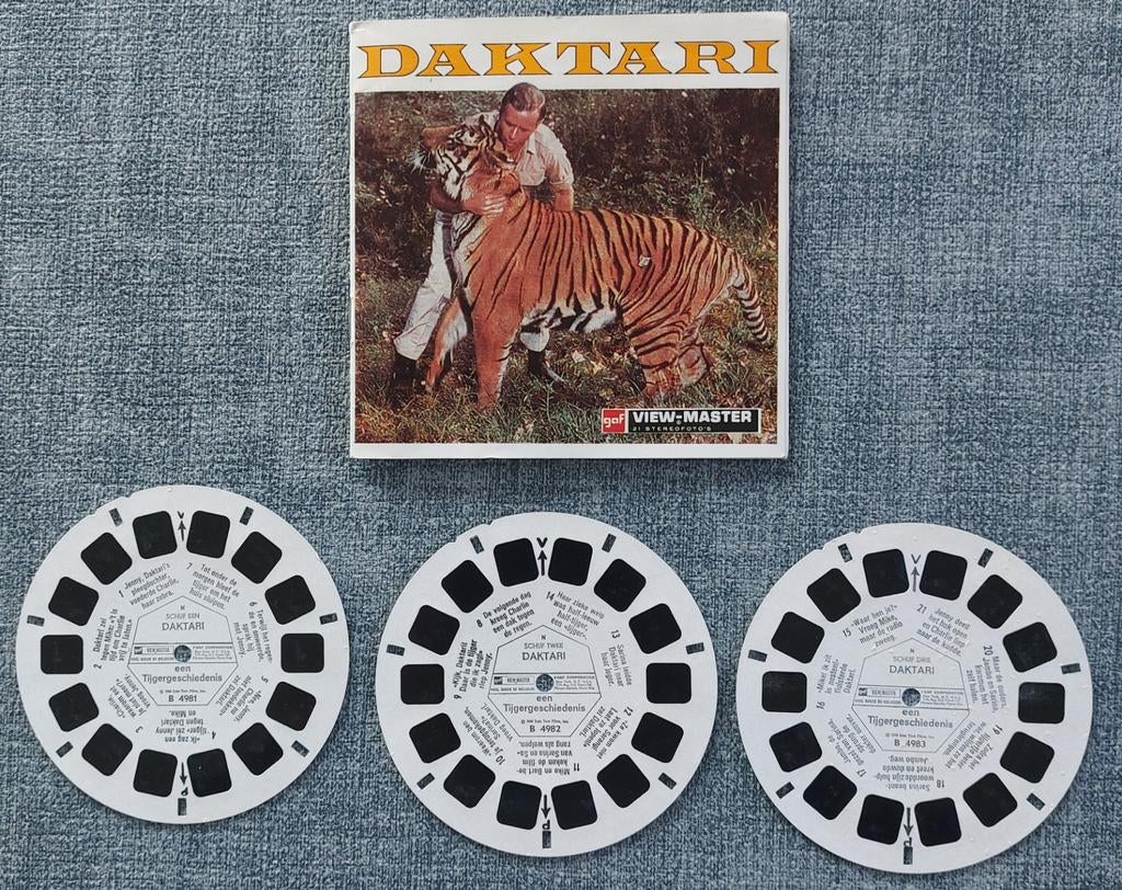 Set vintage view-master schijfjes "Daktari", Enlèvement