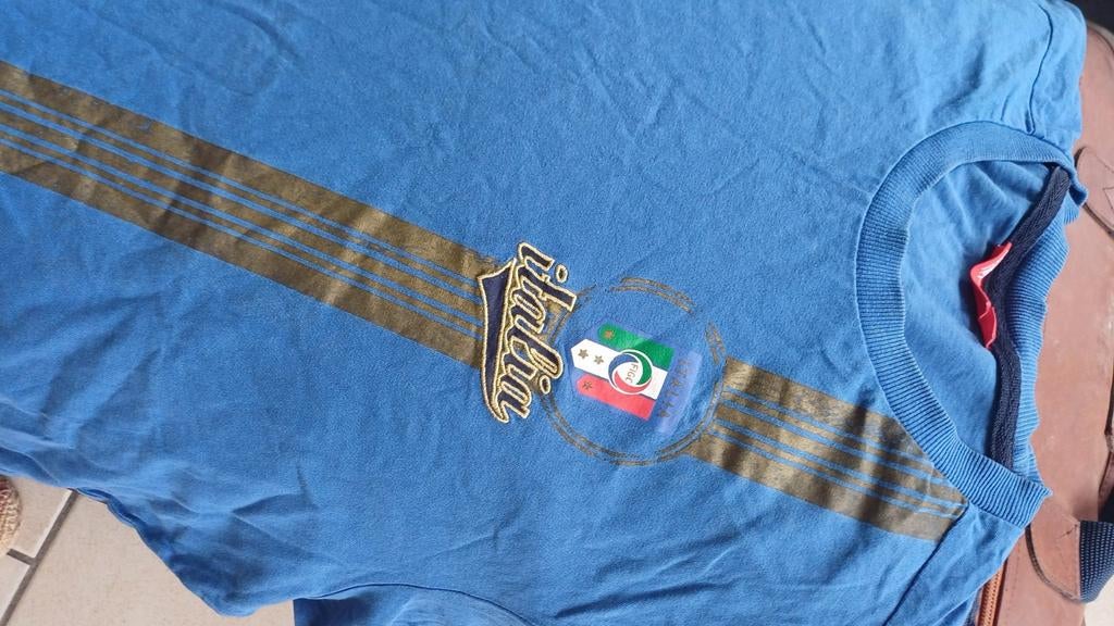T shirt bleu football Italia, Enlèvement ou Envoi, Comme neuf