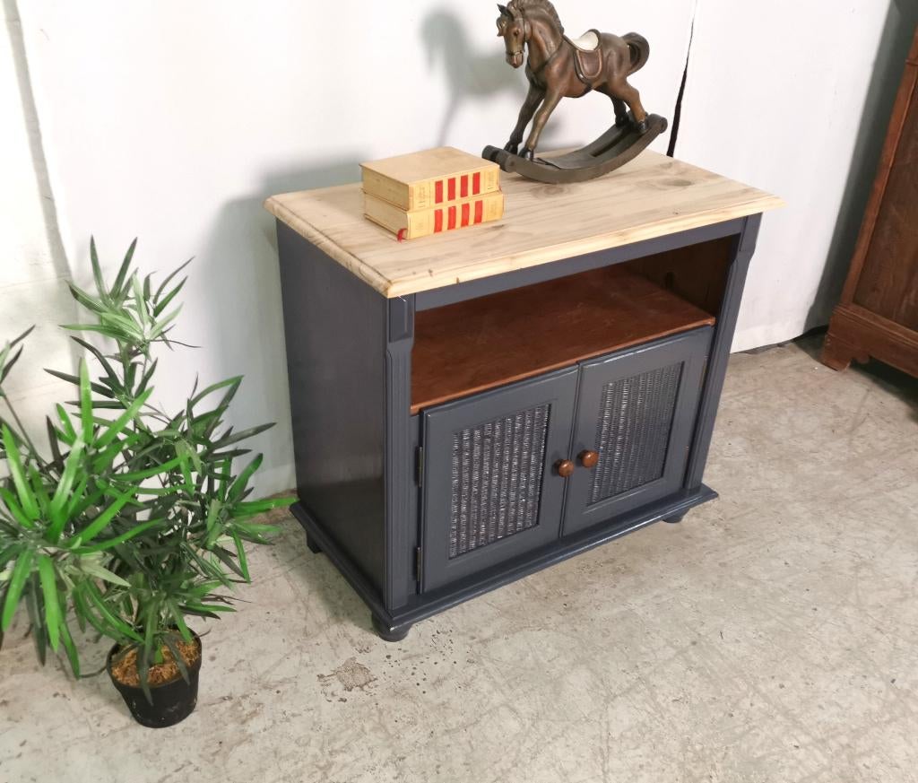 oude stoere tv-kast met blank blad 87 D 45 H 79, Antiek en Kunst, Curiosa en Brocante, Ophalen