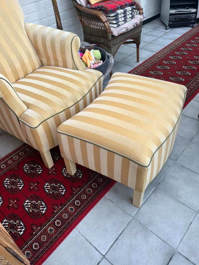Zetel met voetbank, Maison & Meubles, Fauteuils, Enlèvement, Utilisé