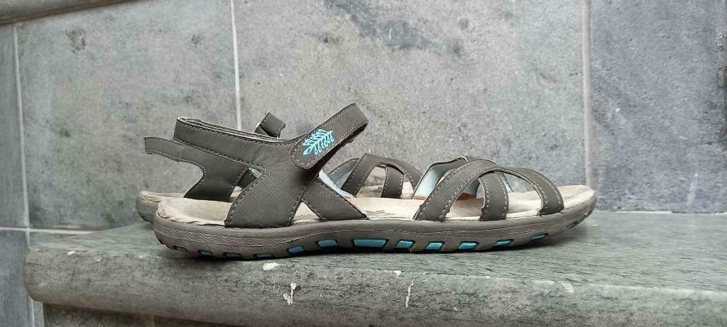 outdoordamessandalen 40-41, Blauw, NORTH WOOD, Gedragen, Wandelschoenen