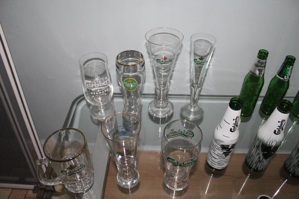 Carlsberg flesjes - glazen, Verzamelen, Ophalen, Gebruikt, Flesje(s), Overige merken