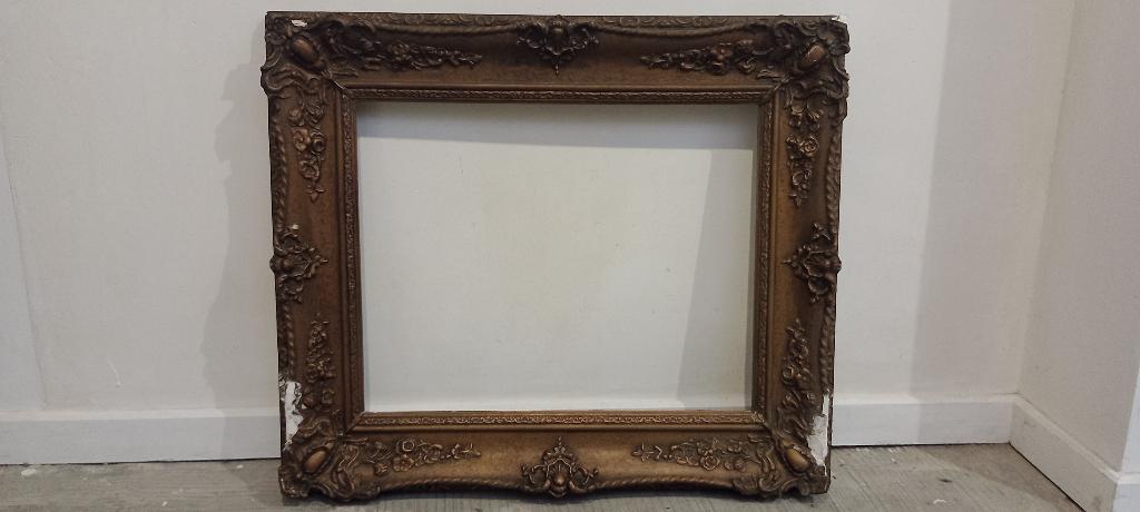 Cadre vide ancien de style baroque-rococo,70x60,52x42, c9, Enlèvement, Utilisé, Bois