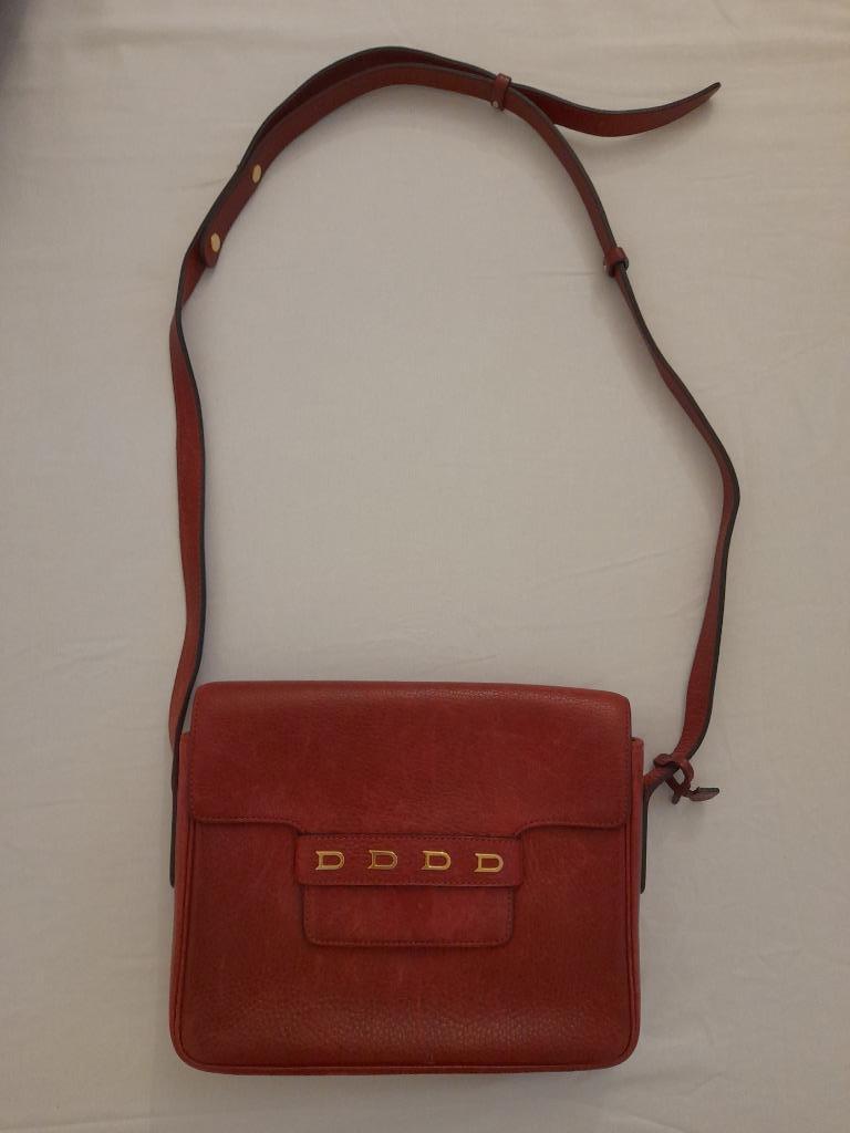 Authentieke Delvaux handtas, Handtassen en Accessoires, Ophalen, Gebruikt, Rood, Handtas