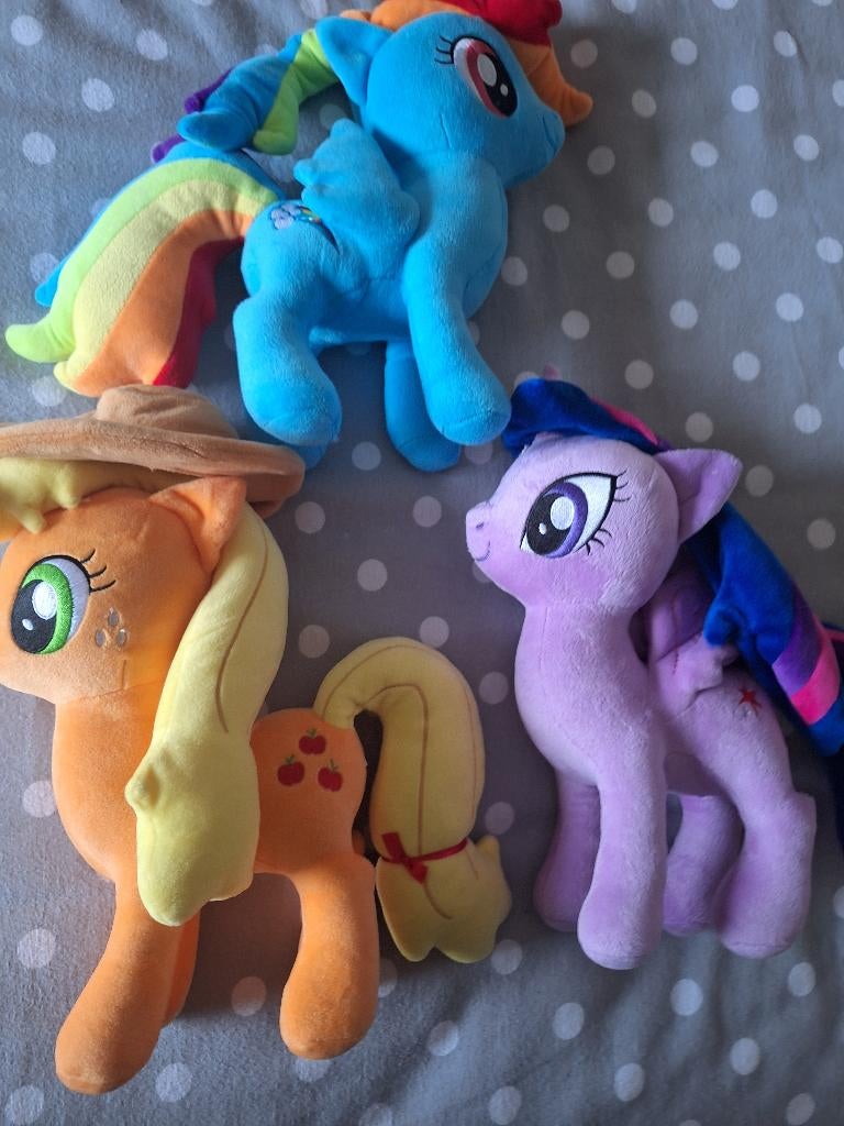3 grote pony,s, Kinderen en Baby's, Speelgoed | Knuffels en Pluche, Ophalen, Zo goed als nieuw, Paard