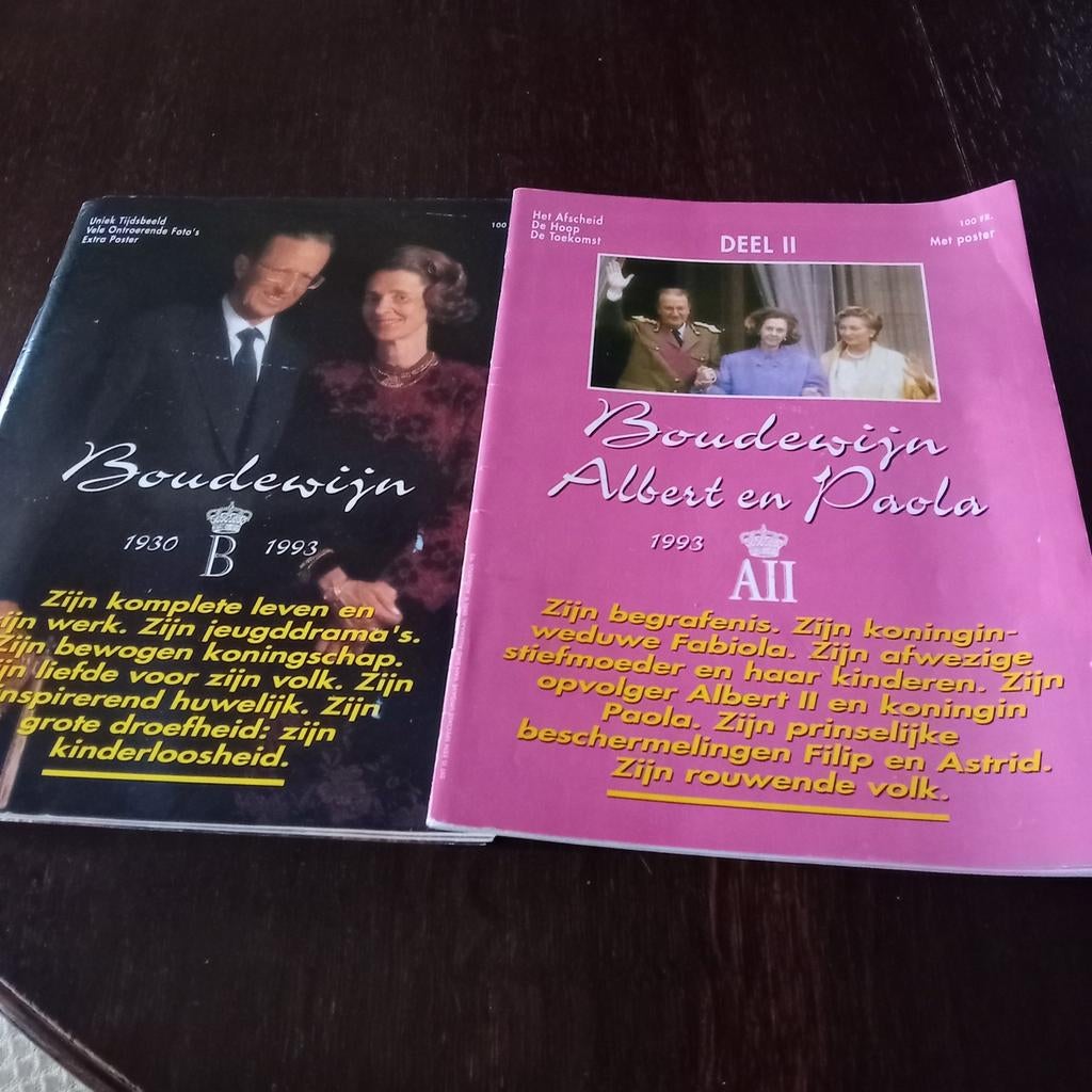2 boekjes Boudewijn en Boudewijn albert Paola, Verzamelen, Ophalen