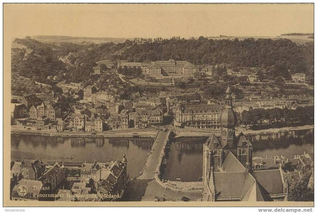 DINANT PANORAMA ET FAUBOURG ST MEDARD CPA, Enlèvement ou Envoi, Non affranchie, Namur
