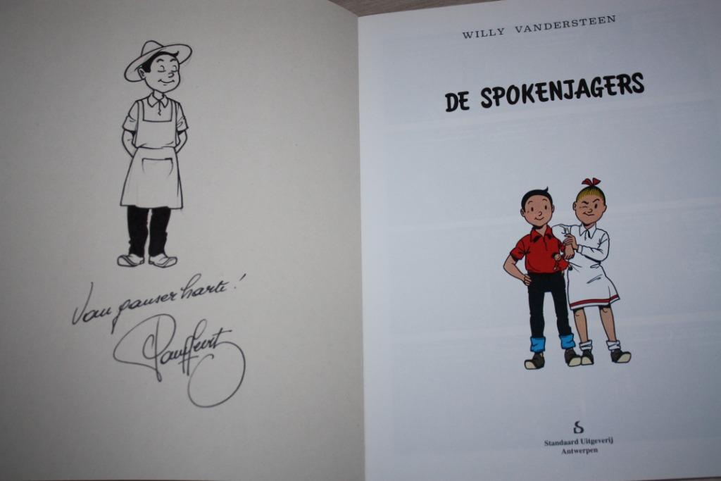 middelkerke , de spokenjagers , +  tekening Paul Geerts, Boeken, Willy Vandersteen, Eén stripboek, Ophalen of Verzenden, Zo goed als nieuw