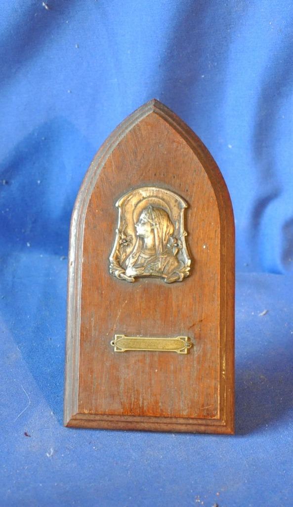 petit cadre plaque bois avec plaque vierge, Enlèvement ou Envoi