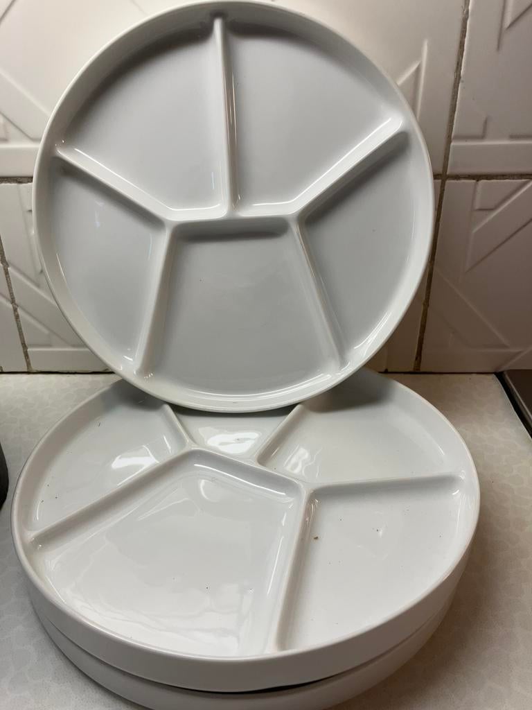 fonduestel en 6 fondueborden, Huis en Inrichting, Keuken | Servies, Ophalen, Overige materialen, Gebruikt, Overige typen