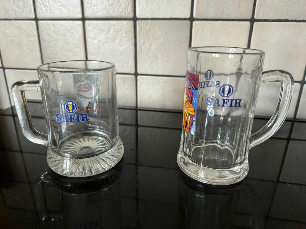 2 Carnaval Aalst bierglazen, Ophalen, Zo goed als nieuw