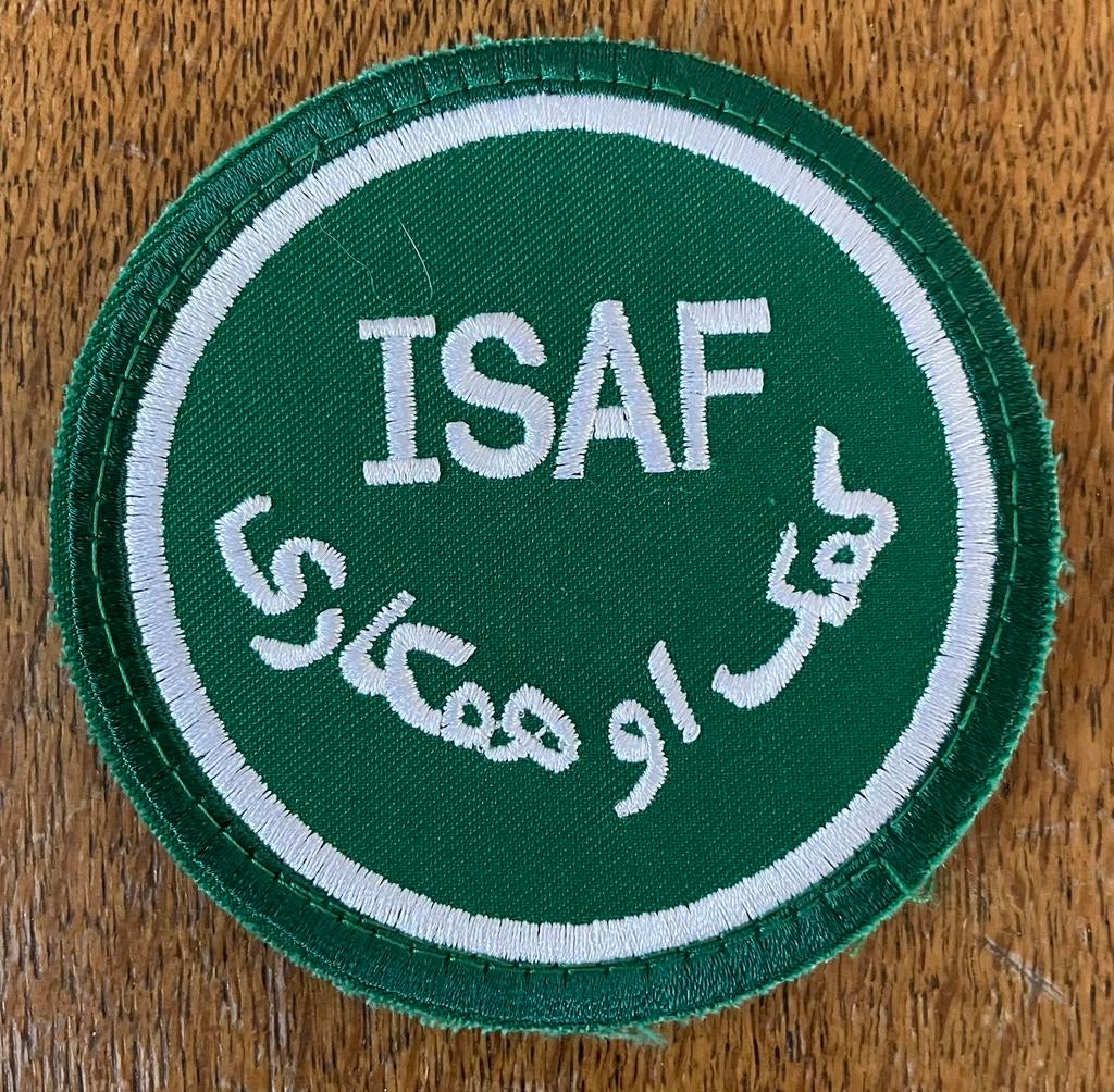 ISAF groene patch ( velcro achterzijde ), Verzenden