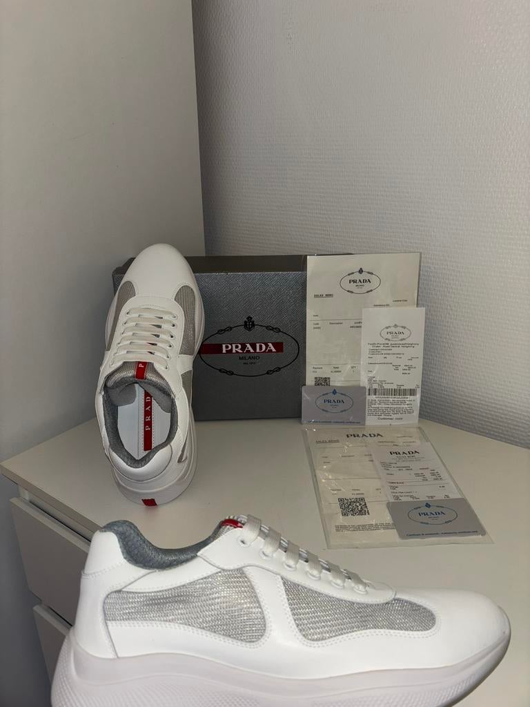 Prada Cup volledig wit, Ophalen, Wit, Nieuw, Sneakers