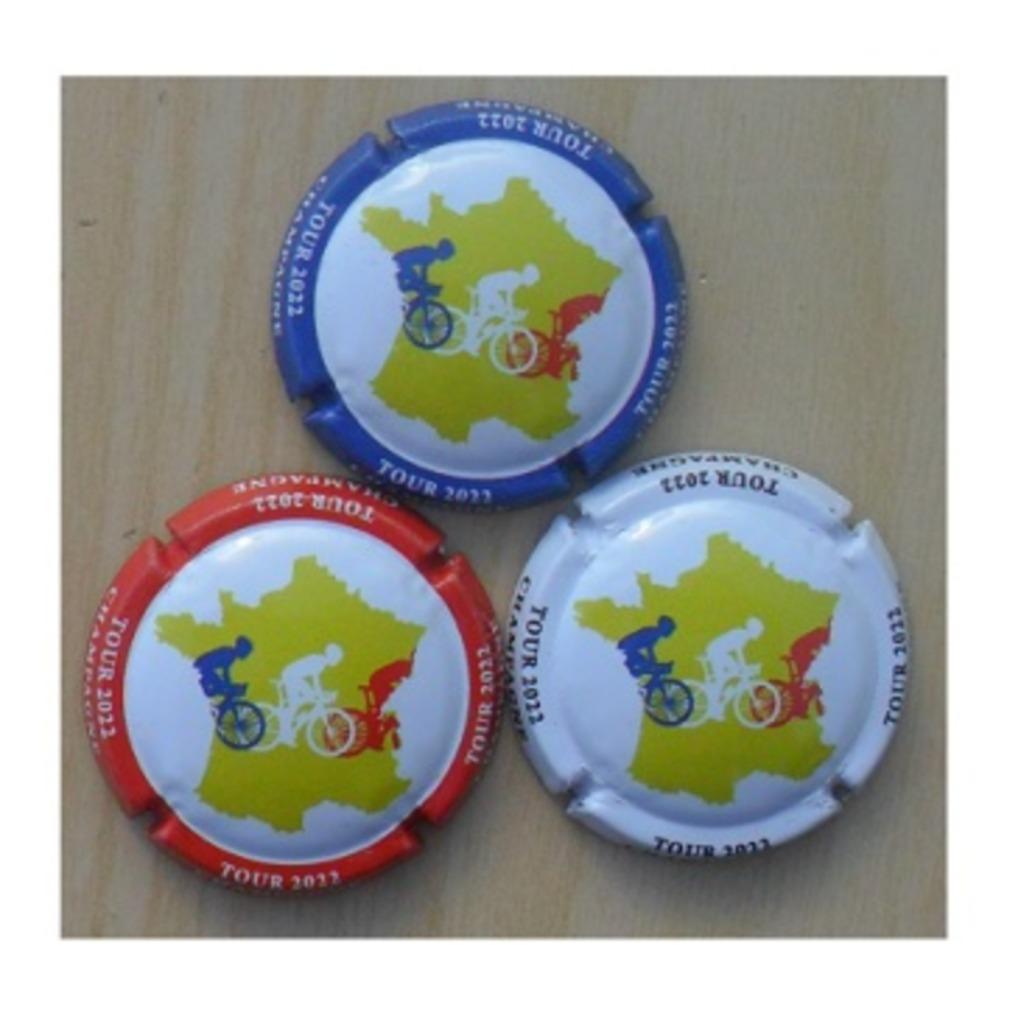 Champagne capsules Generieken Tour de France '22 JERO(G1265c, Verzamelen, Verzenden
