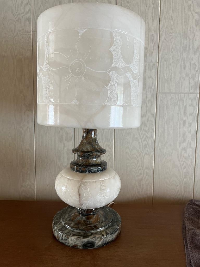 Tafel  lamp, marmer, Ophalen of Verzenden