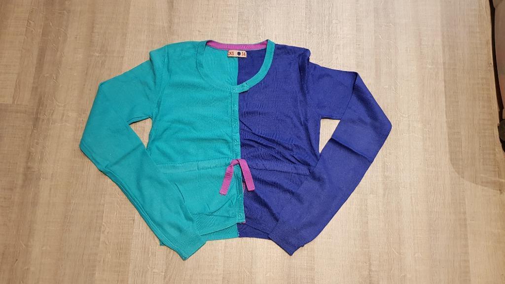 Gilet / cardigan CKS blauw / turquoise maat 14 jaar, Kinderen en Baby's, Kinderkleding | Maat 164, Gebruikt, Meisje, Trui of Vest
