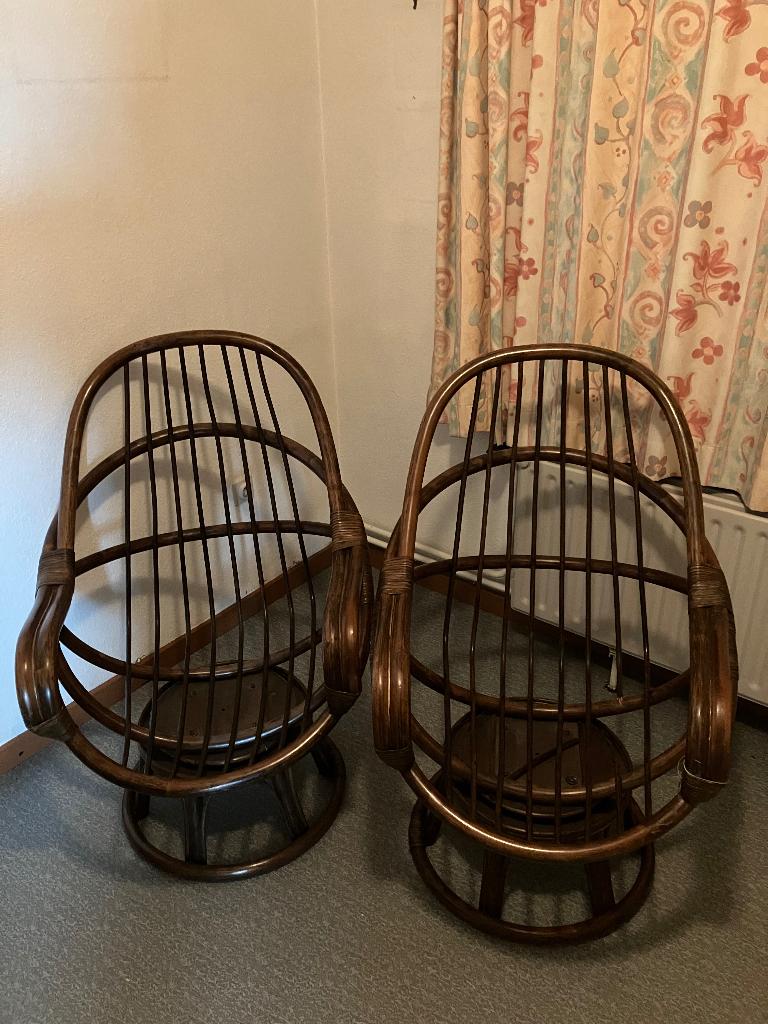 Rotan meubel woonkamerset, Huis en Inrichting, Ophalen, Gebruikt, Hout, Rotan vintage