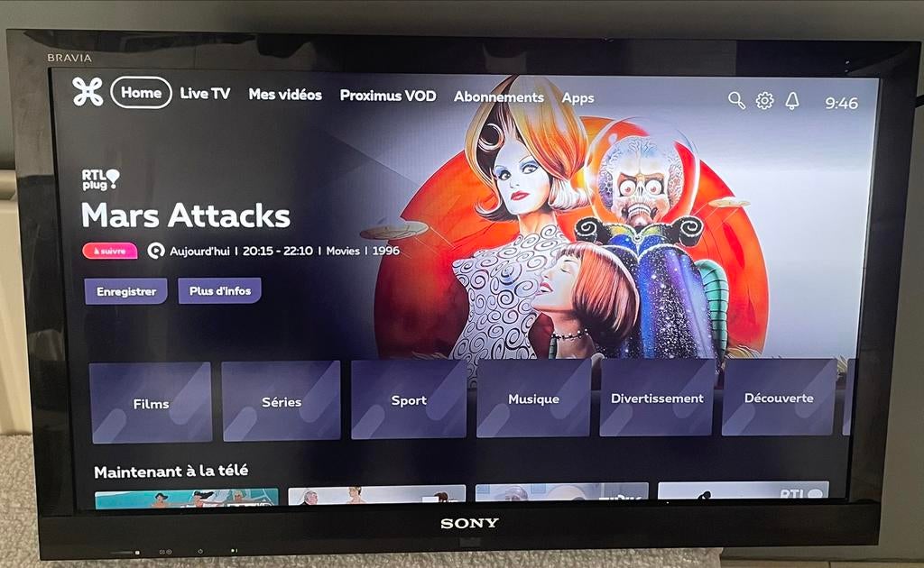 Tv SONY 80cm ( attention pas de pieds à fixer au mur), Enlèvement, Utilisé, 80 à 100 cm, Sony