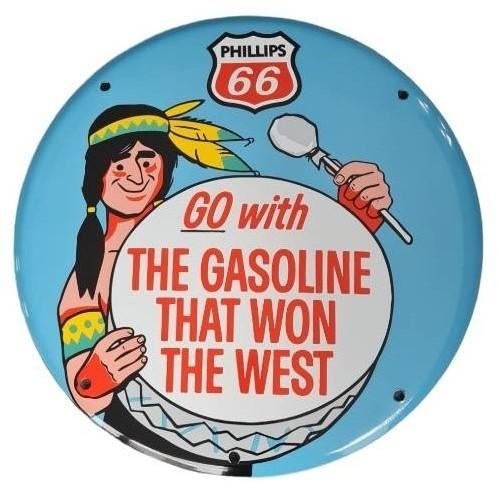 Philips 66 emaillen bordjes en veel andere leuke USA borden, Collections, Marques & Objets publicitaires, Enlèvement ou Envoi