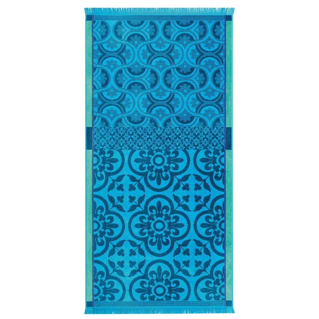 Strandlaken Santorin- 200 x100 cm -100% katoen NIEUW!, Ophalen of Verzenden, Nieuw, Blauw, Overige typen