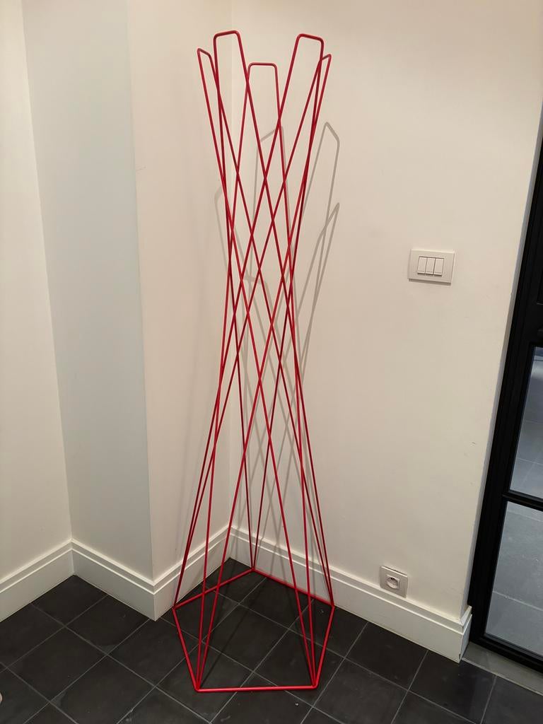Cascando Basket kapstok rood - perfect, Ophalen, Zo goed als nieuw, Metaal, Staande kapstok