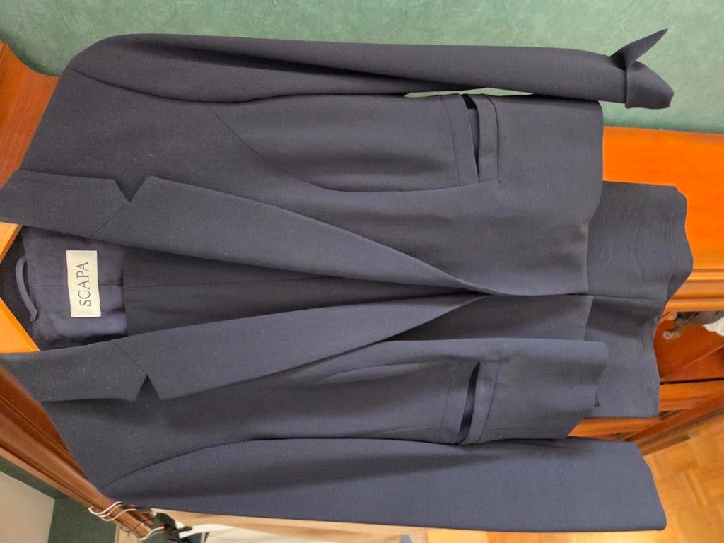 Mantelpak Scapa  maat 42 blauw, Kleding | Dames, Ophalen of Verzenden, Gedragen, Maat 42/44 (L), Blauw