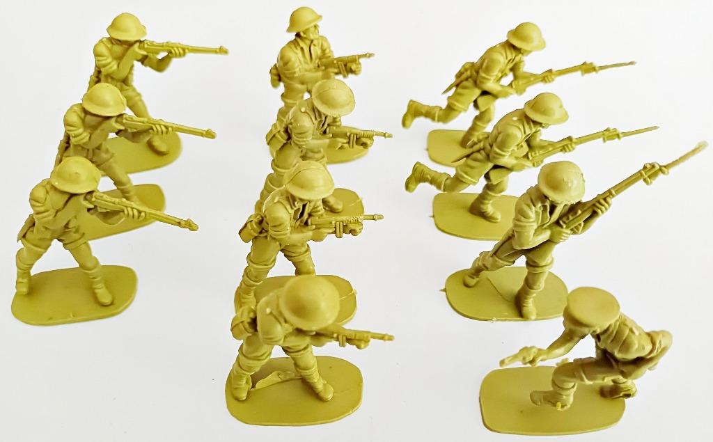 Lot 11 soldats AIRFIX 51456-7, WWII, BRITISH 8TH ARMY, 1/32, Ophalen of Verzenden, Gebruikt, Groter dan 1:35, Figuur of Figuren
