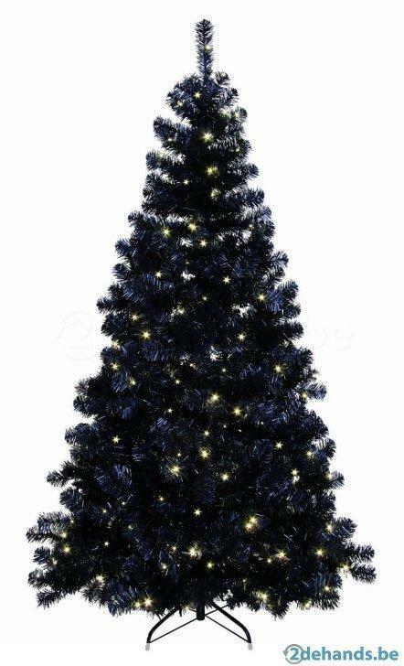 Grote Zwarte Kerstboom 2.10m Incl. Ledverlichting Nieuw!, Ophalen of Verzenden, Nieuw